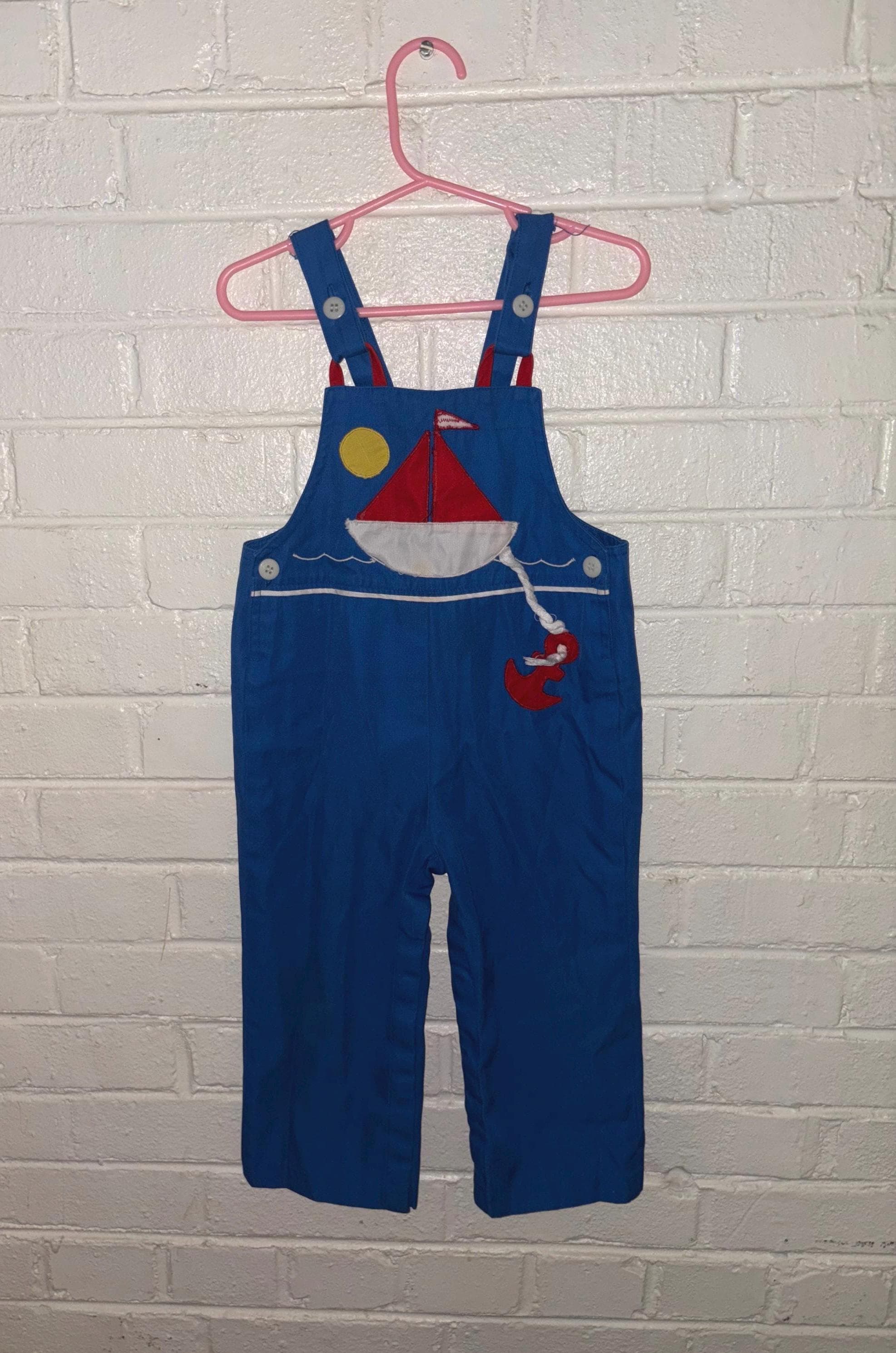 Costume Vintage 3 Pièces Pour Bébé Carltona - Taille 2T - Toile Bleu Et Rouge à Carreaux - Occasion Très Bon état