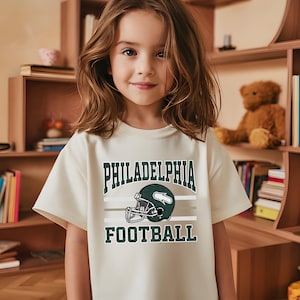 Camiseta vintage de fútbol de Filadelfia para niños pequeños, camiseta de fútbol de los Philadelphia Eagles, atuendo infantil para el día del juego de los Eagles, regalo de camiseta de los Eagles para niños para fanáticos