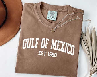 Gulf of Mexico Shirt, Est 1550 Shirt, Gulf Coast Shirt, Subtle Anti-Trump Shirt, Mexican Beach Crewneck, Liberal Gift, Gulf of Mexico Shirt
