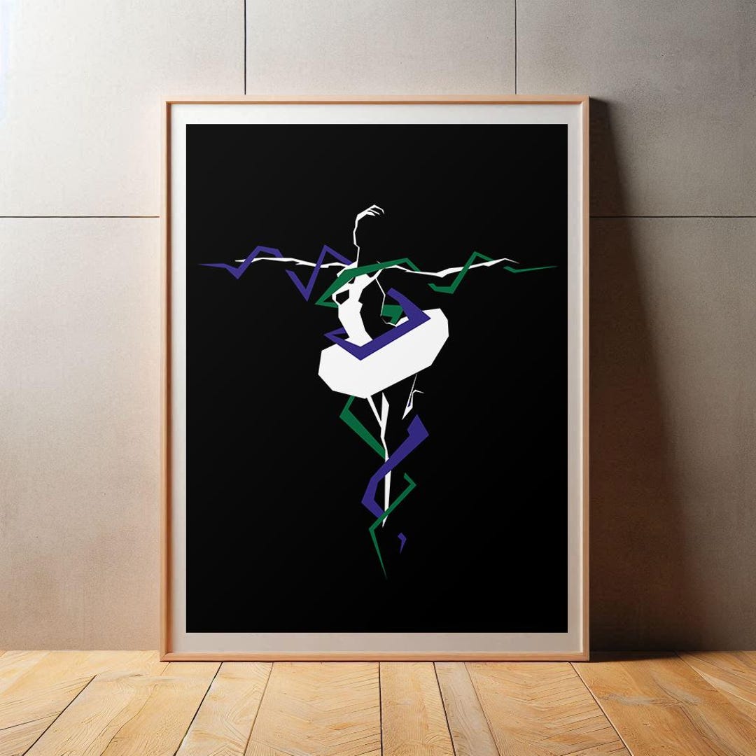 Dancer With Ribbons, Minimalist & Abstract Digital Art as Printable ...