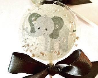 Elephant Lollipops- Hard Candy Lollipops-Babyshower-Birthday-Kidsparty