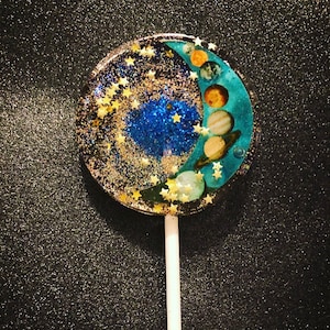 10-Space Galaxy lollipops,Candy,Solar System,Galaxy,Birthday  Bridal Shower,Baby Shower,Wedding,Galaxy Party Favors. Solar System, Planets