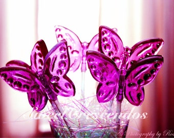 BUTTERFLY Lollipops-  Hard Candy Favors- Perfect for your Garden Party