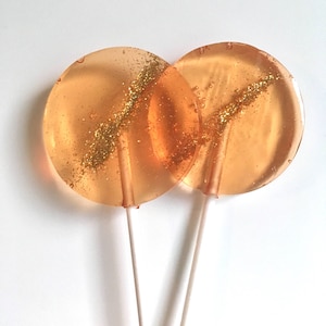 Rosé Champagne Lollipops Hard Candy Lollipops Party Favors Rosé Champagne Lollipops Gourmet-New Years Bridalshower Wedding Favors image 1