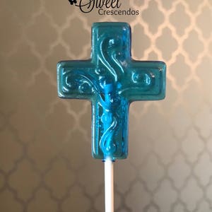 CROSS lollipop Baptisms Lollipops, Christening Lollipops Communion Lollipops Hard Candy Lollipops Religious image 5