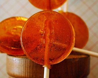6 Honey & Ginger Hard Lollipops- Perfect candy for Chemo Care and Morning Sickness relief