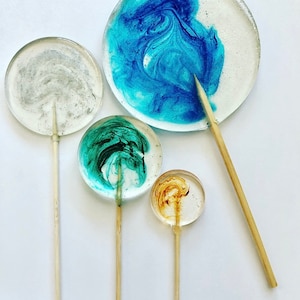 8 Cake topper Abstract Planet Lollipops -Hard Candy- Planets- Birthday-Baby Shower -Wedding- Cake Topper - Cake Decor - Candy - Party favors
