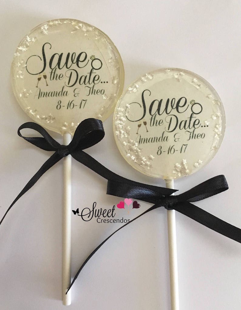 Wedding Lollipop Hard Candy Lollipopcandy Wedding Favors Etsy
