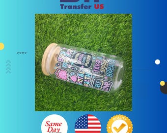 Custom UV DTF Transfer Gang Sheet | Glass Decals