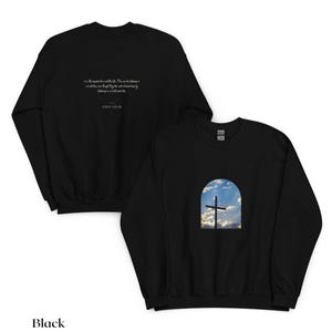 Christian Sweatshirt, Bible Verse Crewneck, Inspirational Christian Faith Apparel, Religious Gift Idea, Gift for Her, Faith-based Crewneck