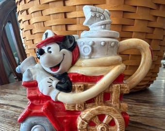 Disney Mickey Mouse "Mickey's Fire Brigade" Ceramic Teapot