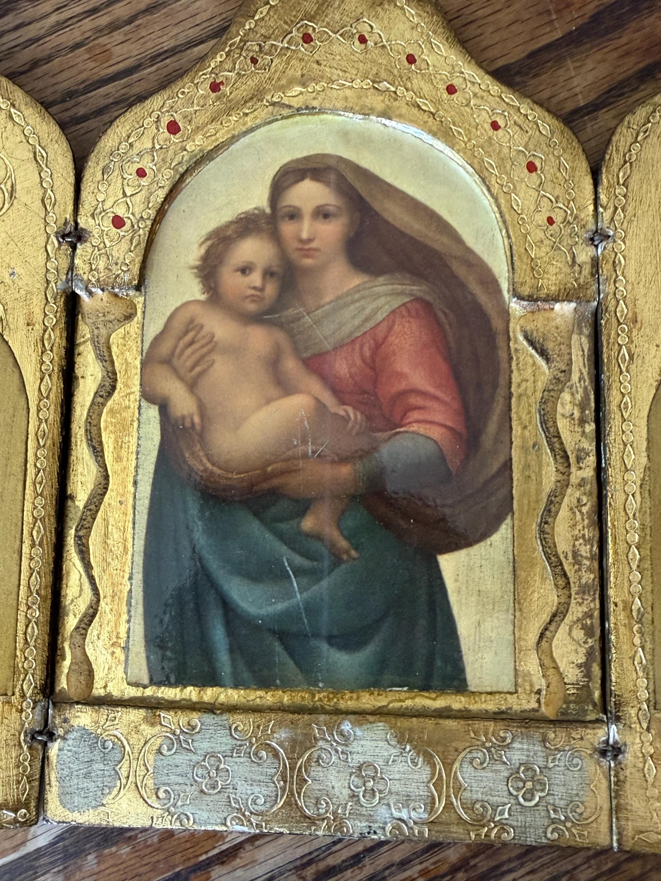 Madonna and Child Triptych - Etsy