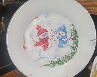 Platos decorativos decoupage para fiestas