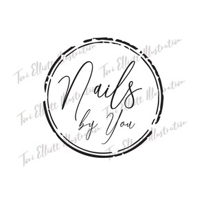 MASSGESCHNEIDERTES LOGO-DESIGN - Einzigartiges Design für einen Nageltechniker oder Make-up-Künstler - Vintage-Stempel-Schönheitsästhetik