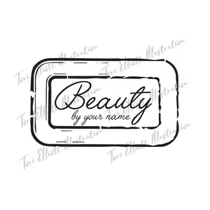 BESPOKE LOGO DESIGN - Einzigartiges Design für eine Nageldesignerin oder Make-up-Künstlerin - Vintage-Stempel mit Schönheitsästhetik