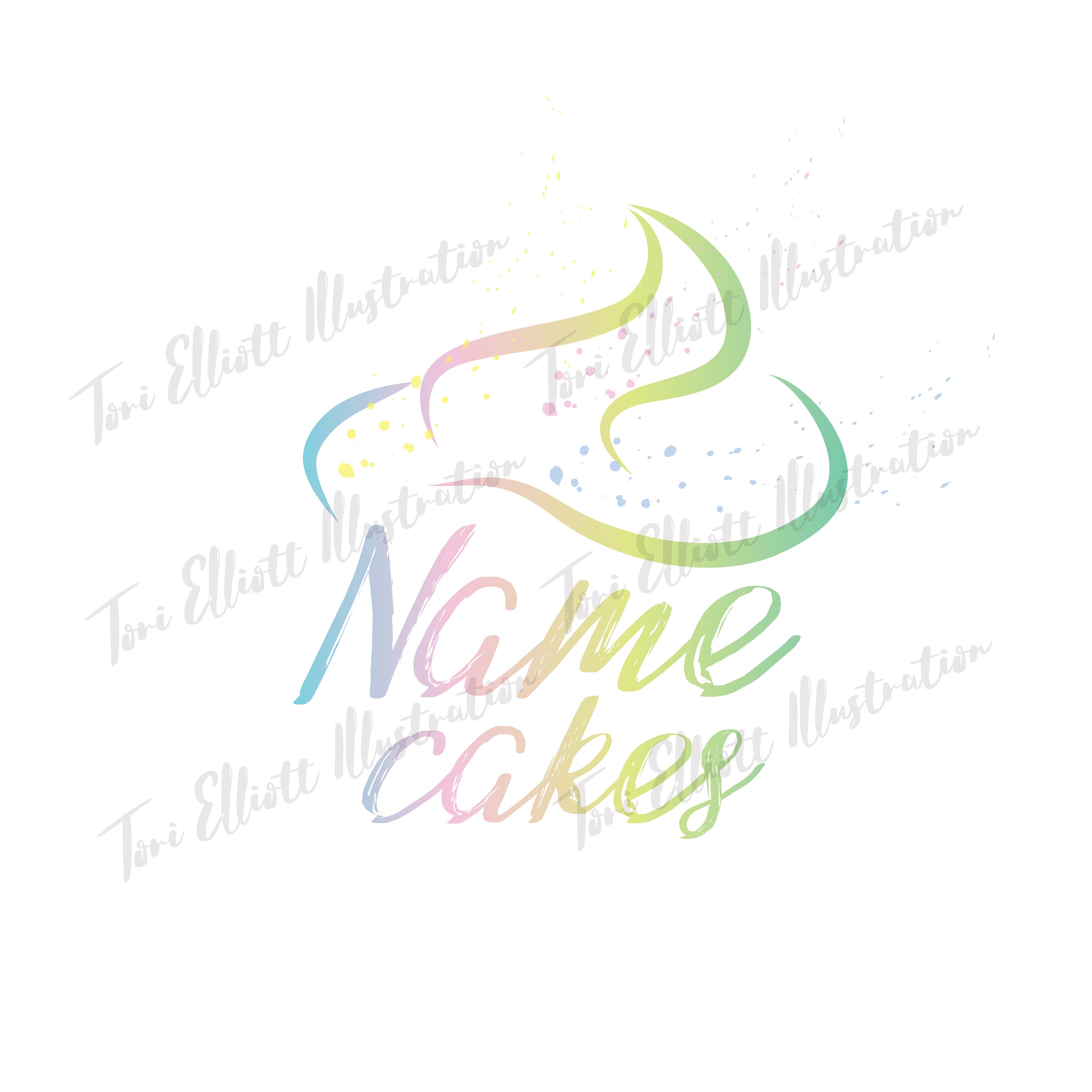 BESPOKE LOGO DESIGN One of a Kind Design for a Bakery Cake - Etsy