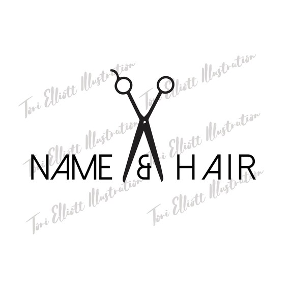 Bespoke Logo Design One Of A Kind Design For A Hairdresser Etsy