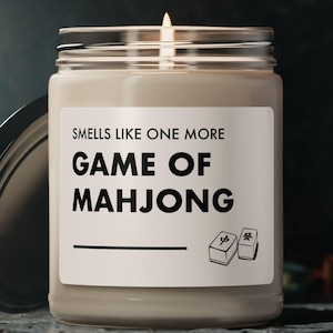 Regalo de Mahjong: huele a otro juego de Mahjong: vela divertida de Mahjong, regalo para jugadores de Mahjong o jugadores de juego de fichas 麻将