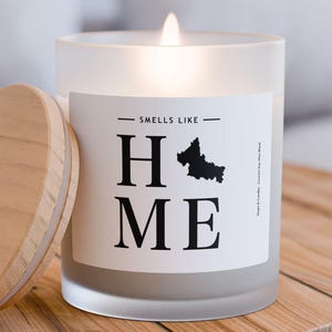 San Luis Potosi Candle - San Luis Potosí, Mexico - Smells Like Home - Estado de San Luis Potosi Gift, Candle with San Luis Potosi Map