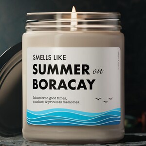 Boracay Candle - Smells Like Summer on Boracay - Island Home Decor / Travel Gift - Philippines Beach