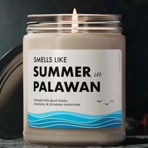 Palawan Candle - Smells Like Summer in Palawan - Island Home Decor / Travel Gift - Palawan, Philippines