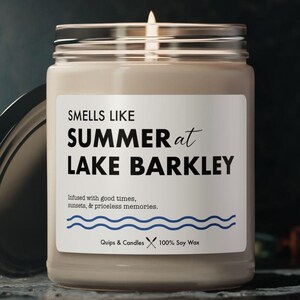 Candela Lake Barkley - &quot;Profuma d&#39;estate al lago Barkley&quot; - Lake House Gift / Home Decor, Lake Barkley Kentucky