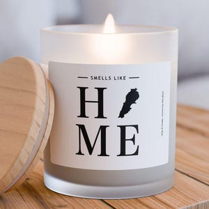 Lebanon Candle - Smells Like Home - Lebanon Map / Country Silhouette Candle, Lebanon Gift and Home Decor