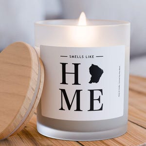 Vela de Francia: huele a casa: vela con silueta de país o mapa de Francia, regalo de Francia y decoración del hogar
