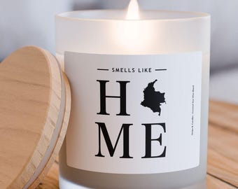 Kolumbien Kerze - Smells Like Home - Kolumbien Landkarte / Landkarte Silhouette Kerze, Kolumbien Geschenk und Wohnkultur