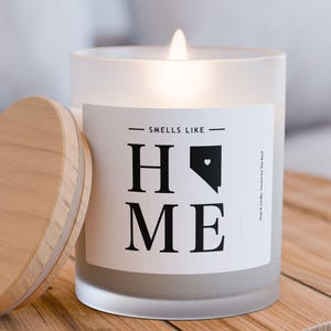 Nevada Candle - Smells Like Home - Nevada kaart / staat silhouet kaars, gepersonaliseerd cadeau thuisstaat, woondecoratie