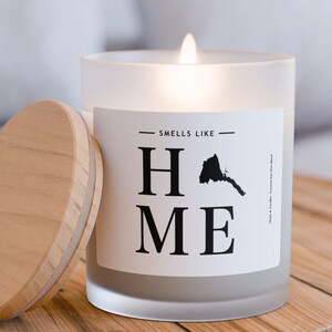 Bougie Érythrée - Smells Like Home - Carte de l'Érythrée / Bougie Silhouette du pays, cadeau et décoration d'Érythrée