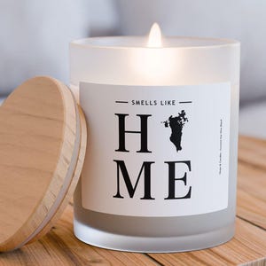 Bahrain Candle - Smells Like Home - Bahrain Map / Country Silhouette Candle, Bahrain Gift and Home Decor