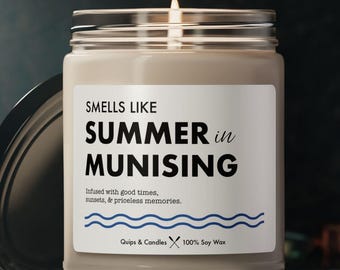 Vela Munising - Huele a verano en Munising - Regalo de los Grandes Lagos / Decoración del hogar - Península Superior, Míchigan