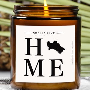 Turkmenistan Candle - Smells Like Home - Turkmenistan Map / Country Silhouette Candle, Turkmenistan Gift and Home Decor
