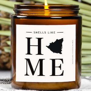 Nicaragua Candle - Smells Like Home - Nicaragua Map / Country Silhouette Candle, Nicaragua Gift and Home Decor
