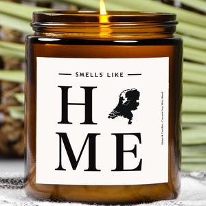 Vela holandesa - Huele a hogar - Vela con silueta de país o mapa de los Países Bajos, regalo y decoración para el hogar de los Países Bajos