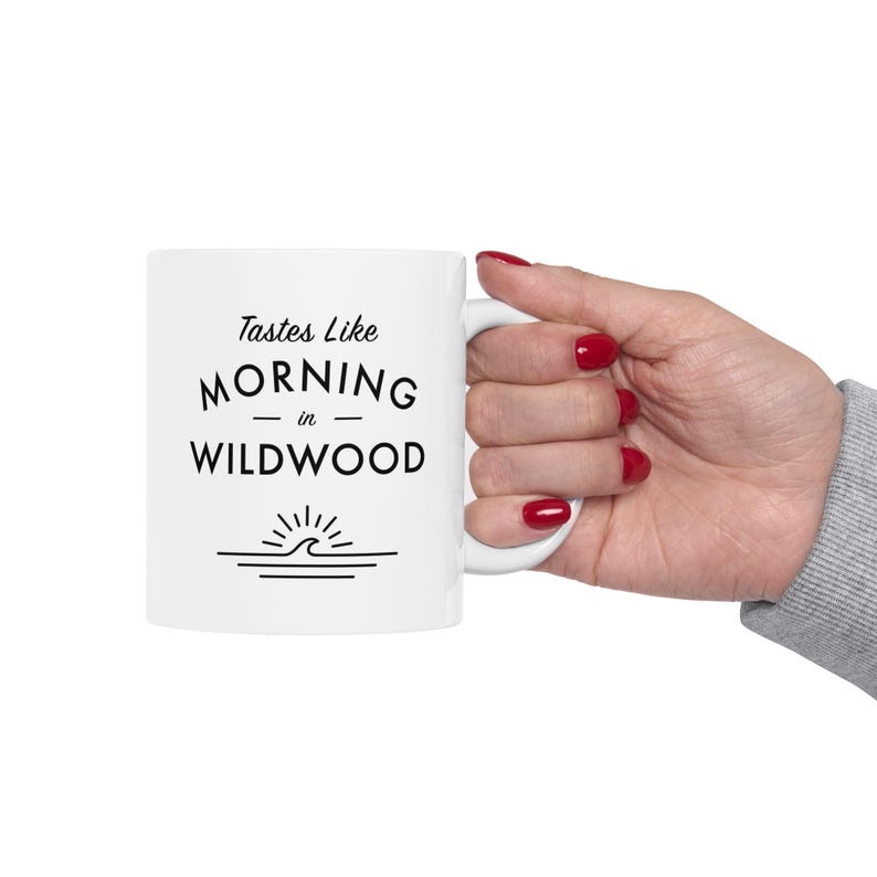 Wildwood Mug - Tastes Like Morning in Wildwood - Beach Gift, Coastal Coffee Cup - Wildwood, New Jersey Coffee Mug image 3