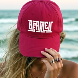 Berkley Hat - Custom Berkley Baseball Cap - Classic Fit, Embroidered Hat w/ Stylized City Name Design