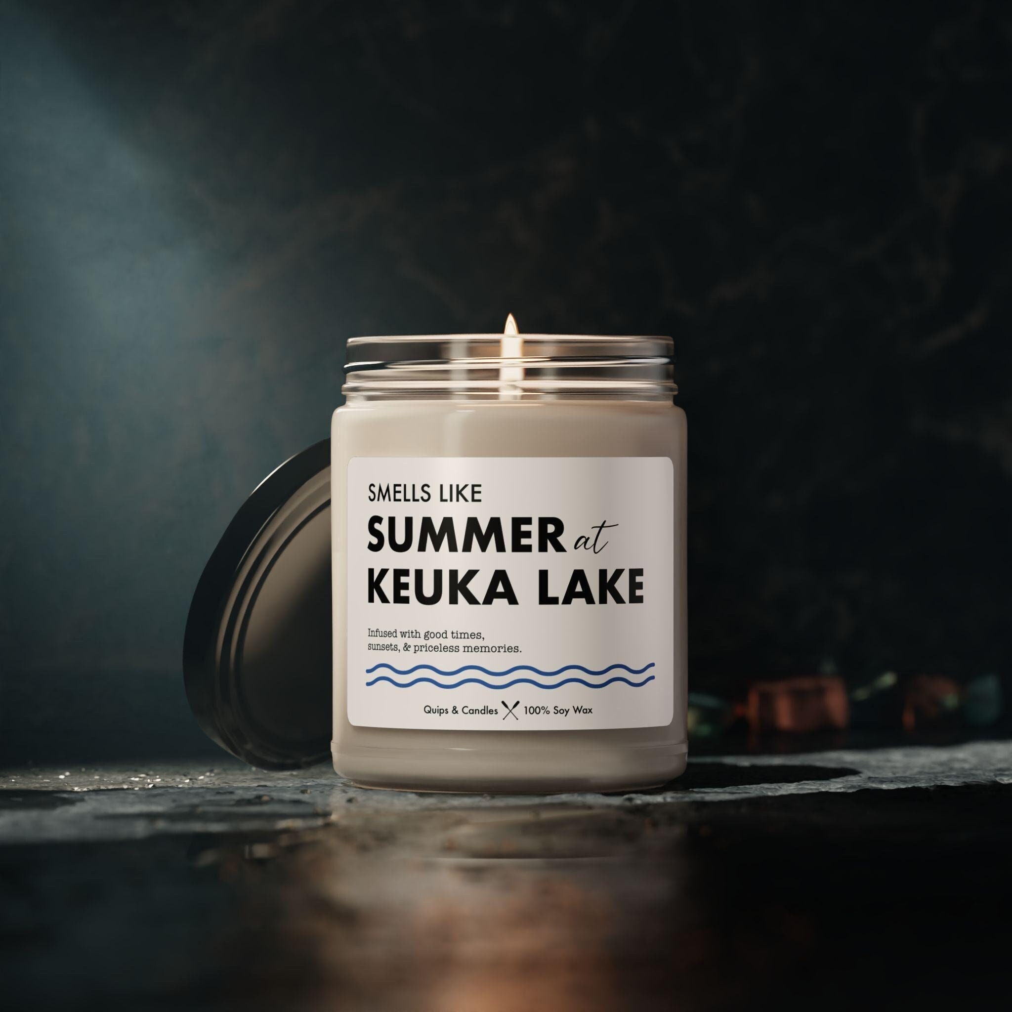 Keuka Lake Candle - "Smells Like Summer at Keuka Lake" - Lake House-cadeau / woondecoratie, Keuka Lake New York