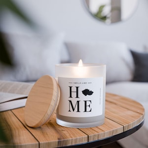 Kaars Tsjechië - Smells Like Home - Kaart Tsjechië / land silhouet kaars, cadeau Tsjechië en woondecoratie