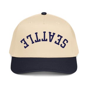 SEATTLE Uppochnedvänd Hatt - Anpassad Broderad Seattle Hatt, Inverterad Stadsnamn Snapback-keps