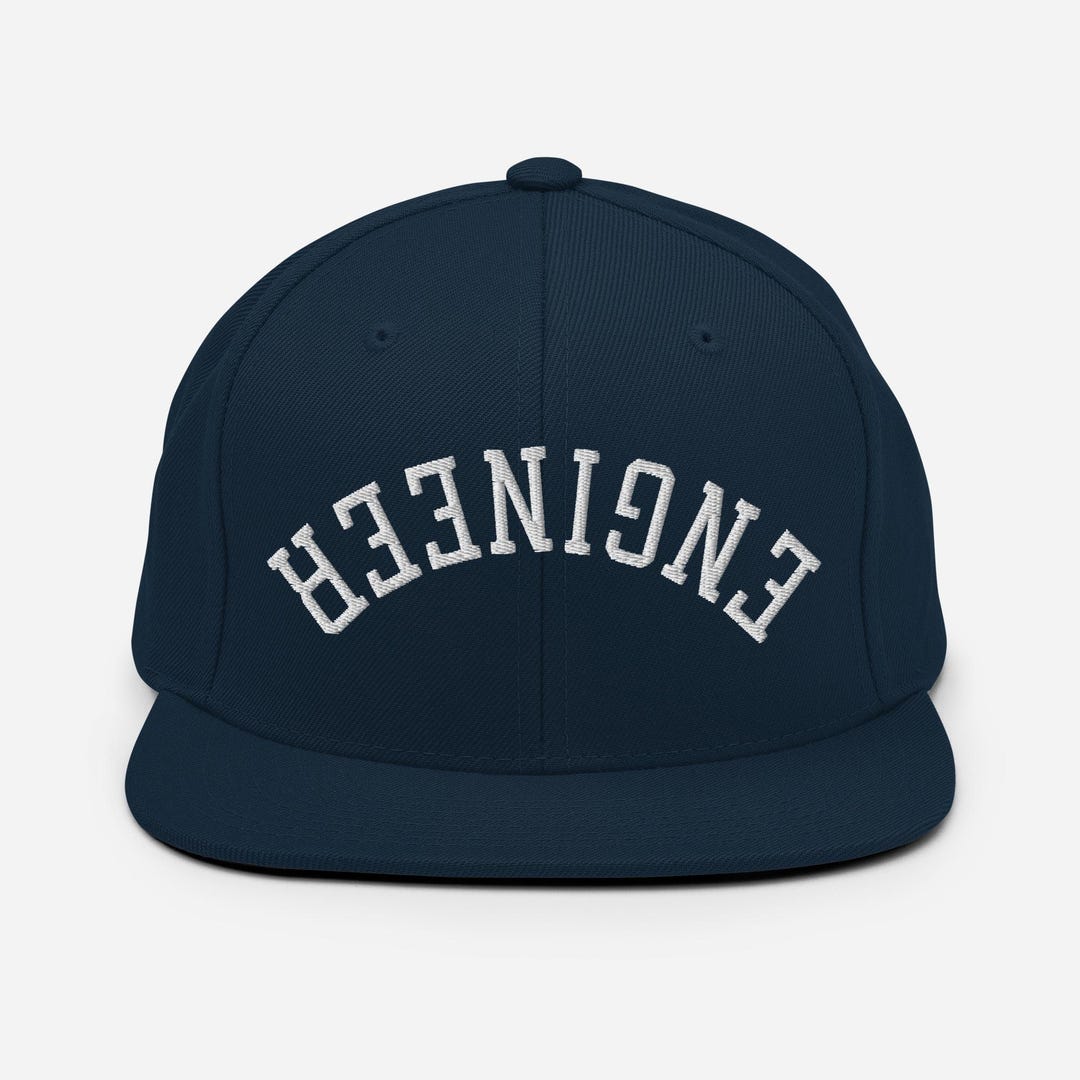 Engineer Upside Down Hat - Custom Embroidered Engineer Hat, Inverted ...