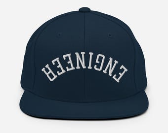 Engineer Upside Down Hat - Custom Embroidered Engineer Hat, Inverted Text Snapback Cap - Gift For Engineer