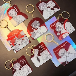 Hannibal TV Show - Hannibal & Will Grahaml Memes Acrylic Keychain Collection