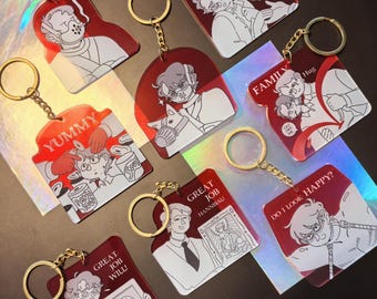 Hannibal TV Show - Hannibal & Will Grahaml Memes acryl sleutelhangercollectie