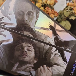 Carte Hannibal Will Graham Hannibal Lecter Fan Art impression haute qualité - Collection Doujin Goods - Cadeau pour les fans - Marchandise à collectionner