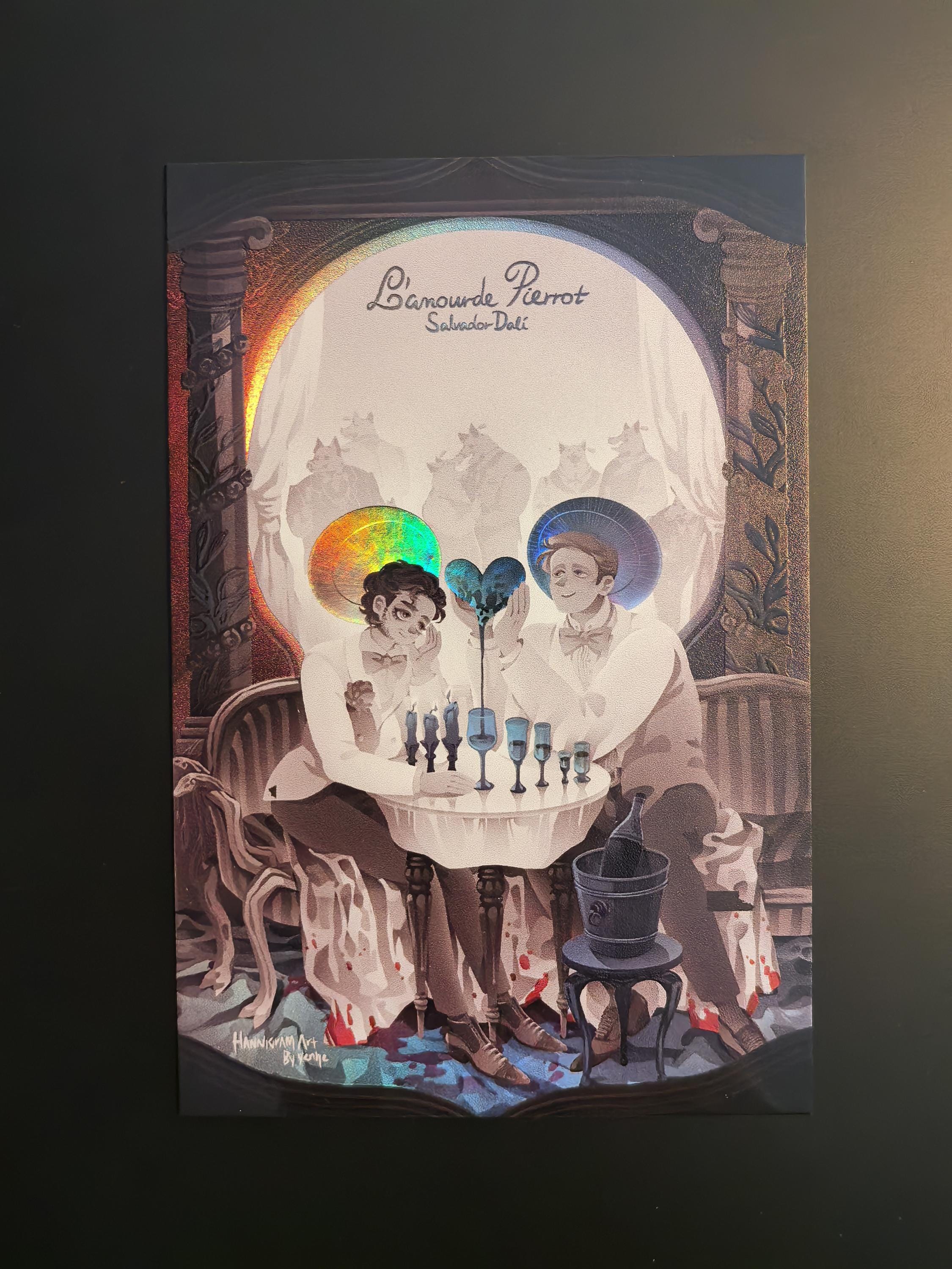 Pierrot foil print - Etsy 日本