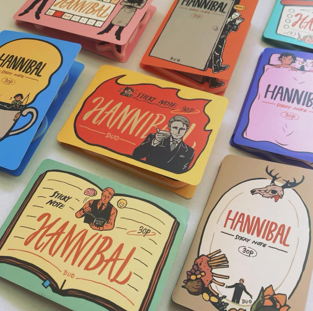 Hannibal TV Show Sticky Notes Set – 8 Designs, 30 Sheets Each, Flap ...