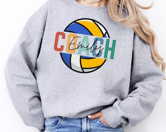 Personalisiertes Fussball-Trainer-Shirt, personalisiertes Trainer-Geschenk, Fussball-Trainer-Sweatshirt, Trainer-Namens-Shirt, Trainer-Spieltag-Shirt, Teamgeschenk