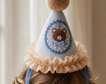 Personalisierte Name 1. Geburtstag Krone, kundenspezifische Kindername Geburtstagskrone, Geburtstags- & Partyhut, Kleinkind-Baumwollgewebekrone, personalisiertes Geschenk